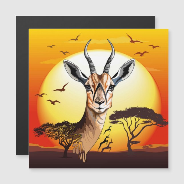 Gazelle African Antelope Wild Animal (Frente/Verso)