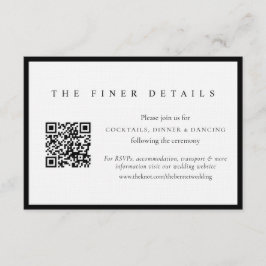 [GAZELLE] Cartão de Detalhes de Casamento Preto e 