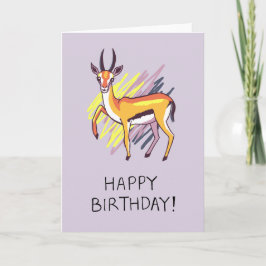 Gazelle de Thomson está desenhando um cartão de an