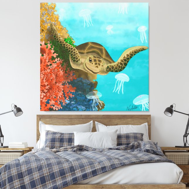 GB Print on canvas turtle (Insitu(Quarto))