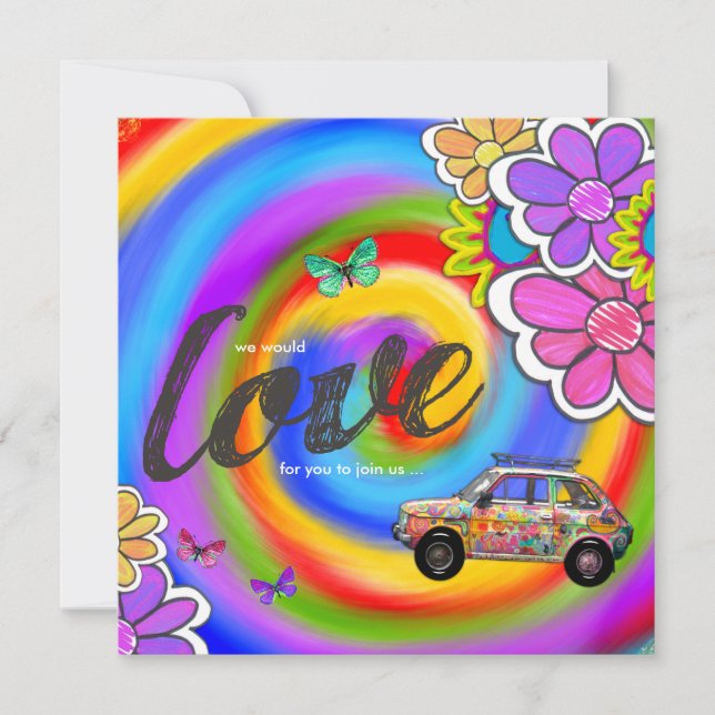 GC Hippy Tie Dye Convite 2 (Frente)