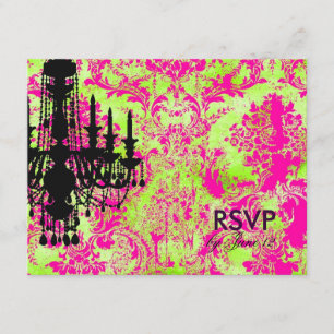 GC Jolie Chandelier Hot Limão Damask RSVP