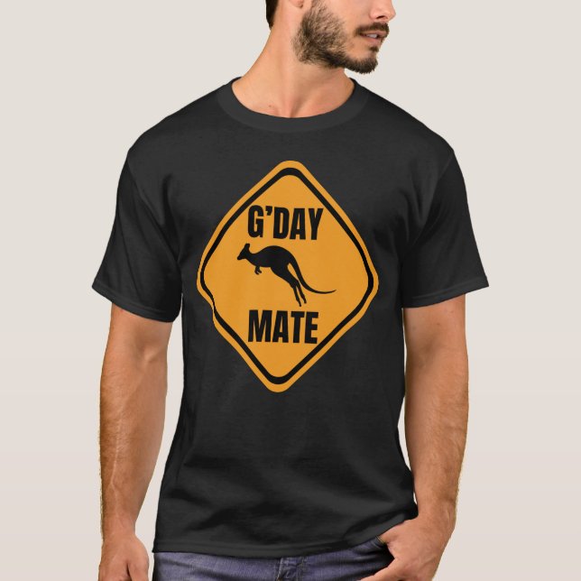 G'Day Mate - Camisa De T-Canguru Australiana (Frente)