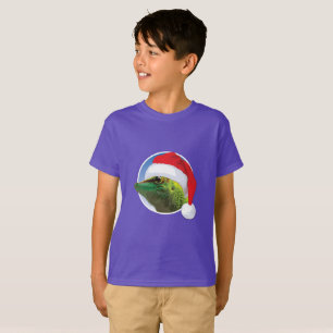 Gecko de Natal - Camisa Básica para Crianças