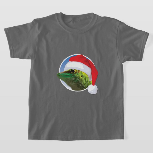 Gecko de Natal - Camisa Básica para Crianças (Postura )
