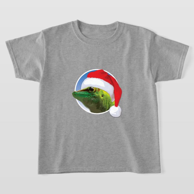 Gecko de Natal - Camisa Básica para Crianças (Postura )