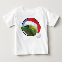 Gecko de Natal - Camisa do Baby Fine Jersey