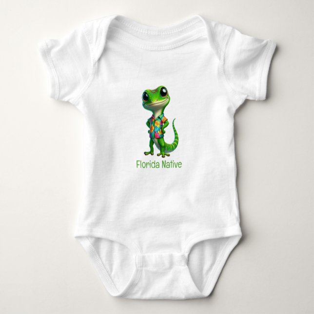 Gecko em Camisa Tropical (Frente)