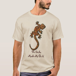 Gecko Lizard Engraçado Camiseta do Amante de Anima