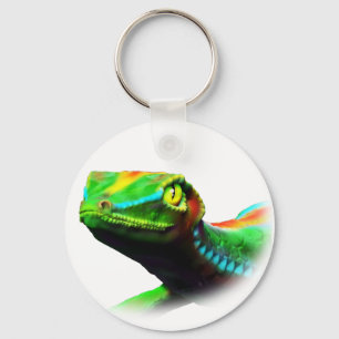 Gecko Lizard Rainbow Colors Chaveiro