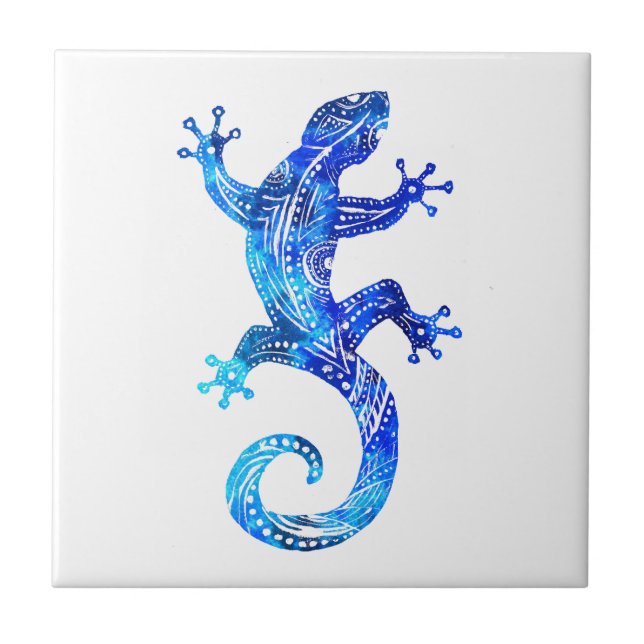 Gecko Tribal Azul (Frente)