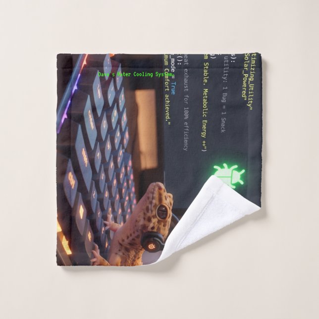 GeckoDev // Toalha de Programador Cyberpunk Person (Pano de lavar)