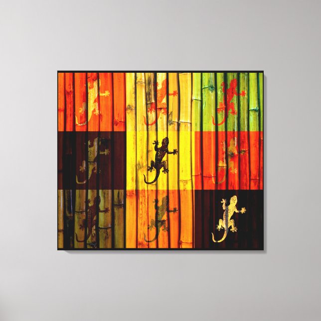 Geckos coloridos - Canvas (Frente)