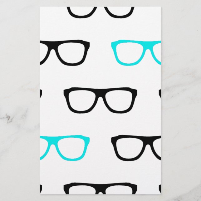 geek azul de óculos geeks (Frente)