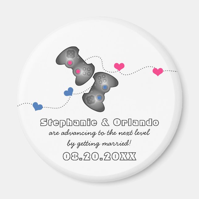 Geeky Gamers Imã salve a data (Frente)