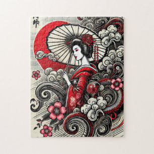 Geisha Elegance Jigsee Quebra-cabeça
