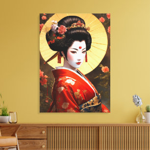 Geisha Girl Canvas Art
