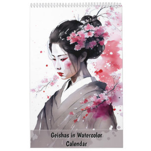 Geishas em Aquarela – Calendário