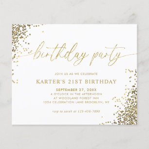 Gelado do Orçamento Noite Dourado de Confetti Adul