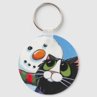 Gelado e Sox - Chaveiro de gato de Natal