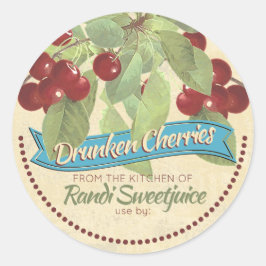 Geleia de cereja conserva etiqueta de conservas de