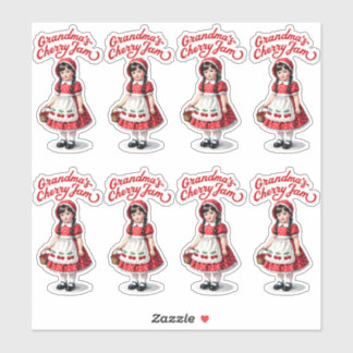 Geléia de Cereja da Vovó - Antigo - 8 Etiquetas pa