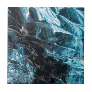 Gelo Azul Abstrato em Caverna de Gelo