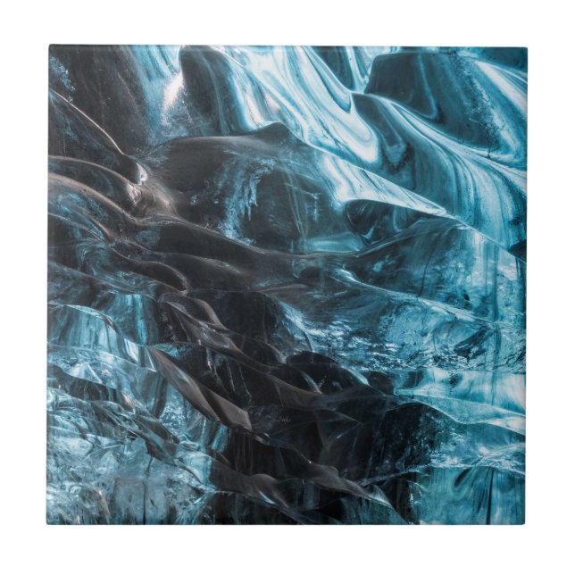 Gelo Azul Abstrato em Caverna de Gelo (Frente)