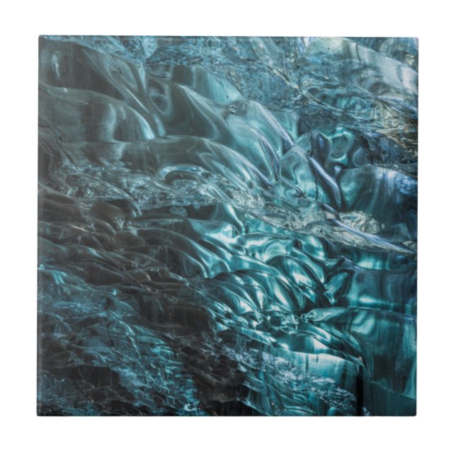 Gelo azul de uma caverna de gelo, Islândia (Frente)