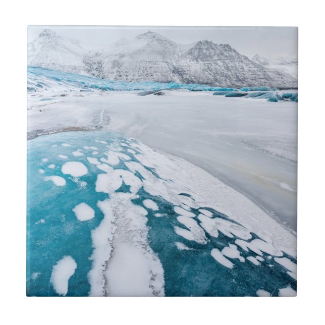 Gelo de glaciar congelado, Islândia (Frente)