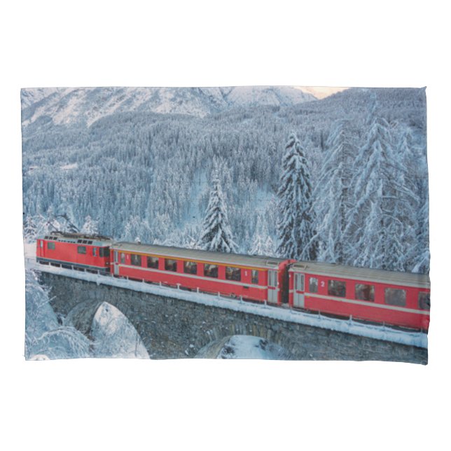 Gelo e neve | Suiça de trem Red Bernina Express (Frente)