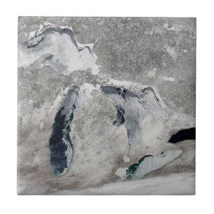 Gelo Nos Lagos Excelentes, Estados Unidos.