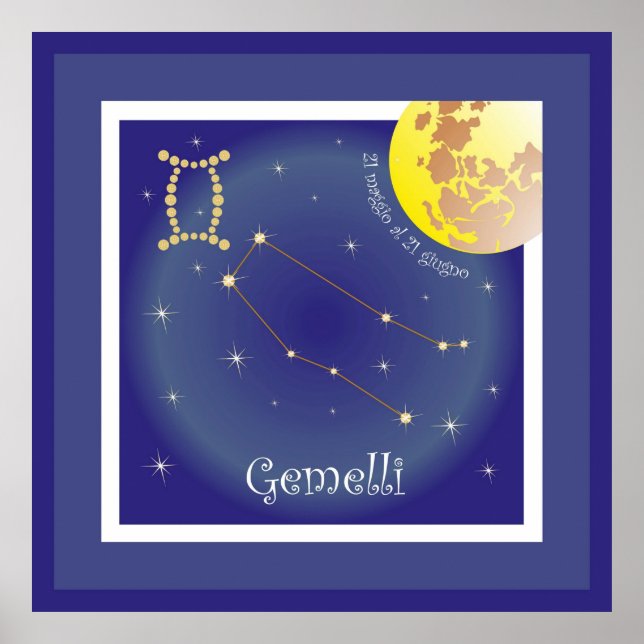 Gemelli 21 maggio al 21 giugno Poster (Frente)