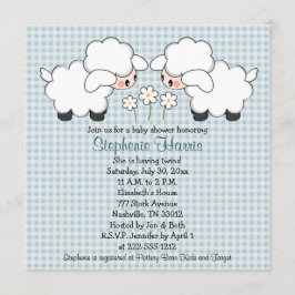 Gêmeos Borregos Bebês Convites para Bebê Rapazes