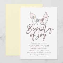 Gêmeos, Chá de fraldas de convite