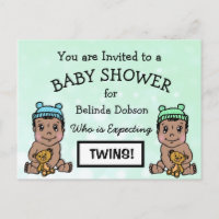 Gêmeos Étnicos Bonitos, Bebê-Chuva Convites