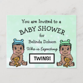 Gêmeos Étnicos Bonitos, Bebê-Chuva Convites