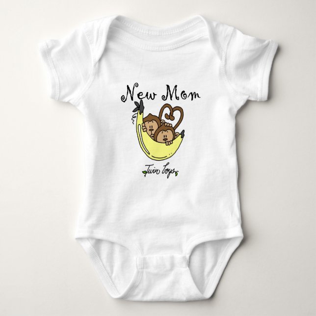 Gêmeos Novos Camisetas e presentes da mãe (Frente)