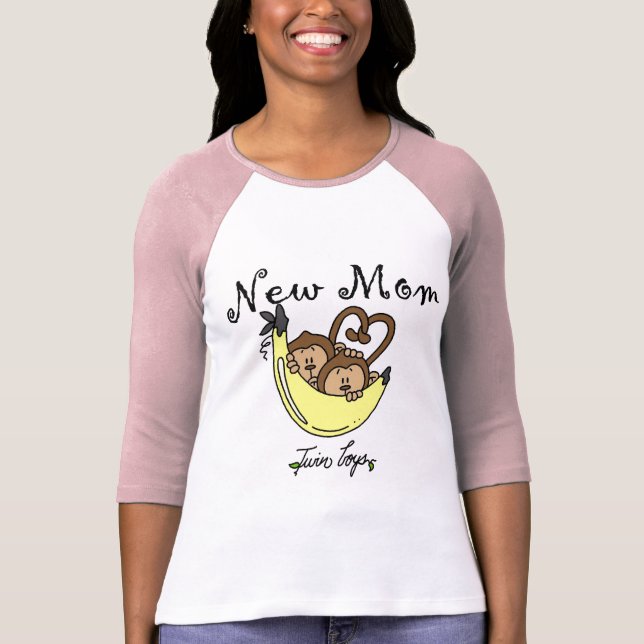 Gêmeos Novos Camisetas e presentes da mãe (Frente)