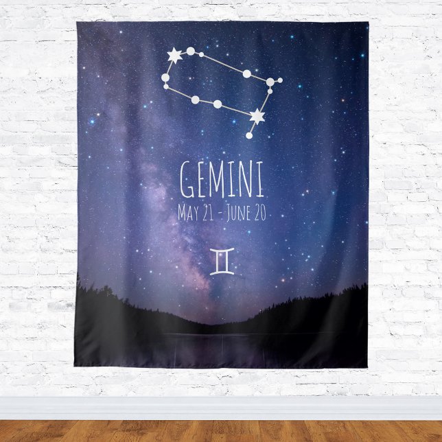Gêmeos | Tapeçaria de Astrologia Personalizada (Criador carregado)