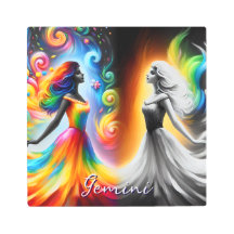 Gemini Gêmeos Cor e Horóscopo Negro e Branco