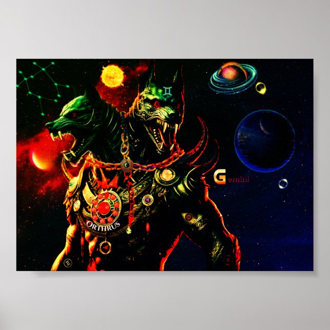 Gemini Horoscope Mythures Poster (Frente)