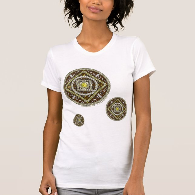 Gemini Mandala Camisa Leve Feminina (Frente)