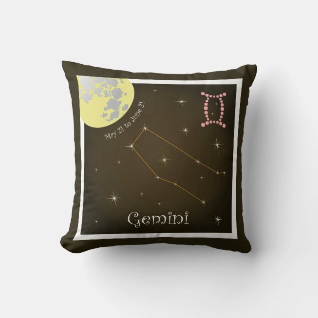 Gemini May 21 to June de 21 almofadas (Frente)