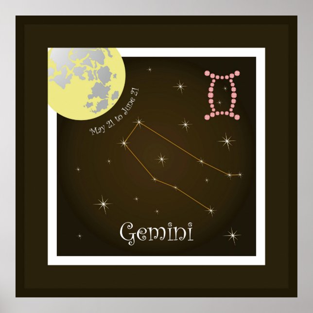 Gemini Poster de 21 de maio a 21 de junho (Frente)