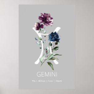 Gemini - Símbolo Zodiac Poster