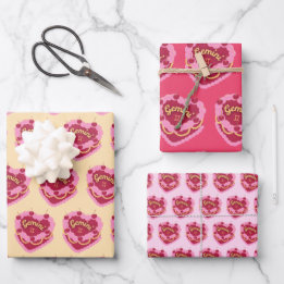 Gemini Zodiac Coquette Heart Cake