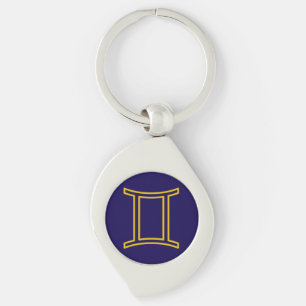 Gemini Zodiac Metal Chaveiro