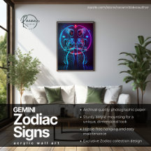 Gemini Zodiac Sinaliza Arte Celestial de Parede Ac