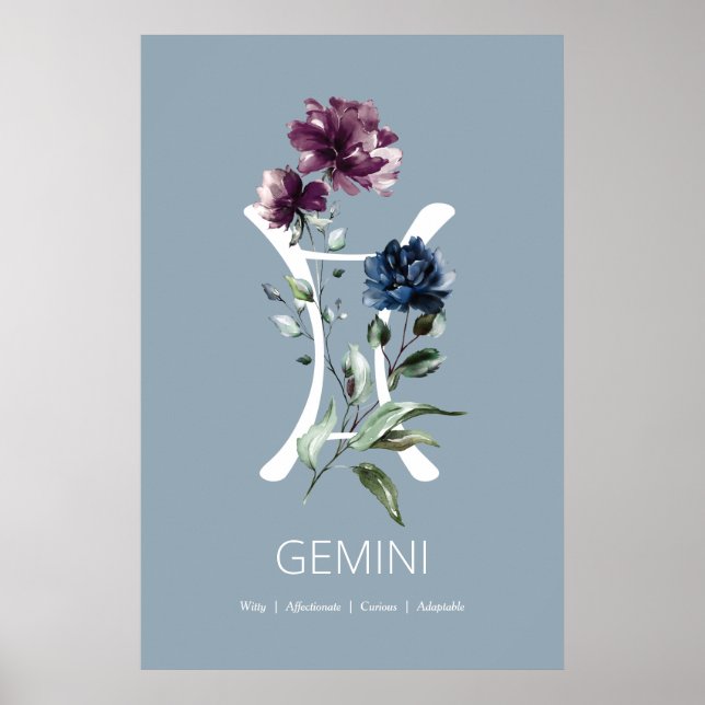 Gemini Zodiac Symbol Poster (Frente)